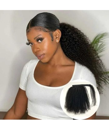 Horseshoe Ponytail Black Magic Ribbon Remy Hair Afro Curly Les magasins à Paris