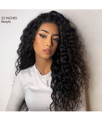 Confort Aéré Perruque Curly Water Wave Sans Colle avec Tulle Pré-découpé 5x5 – Soin du Cuir Chevelu 2024