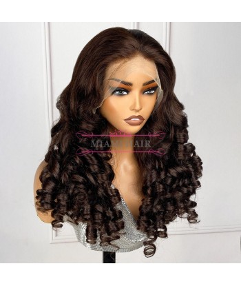 Wig 13x4 sciolta Bove 4 Wig Wig 13x4 - con effetto quasi doppio disegnato e volume massimo dei capelli Remy vous aussi creer 