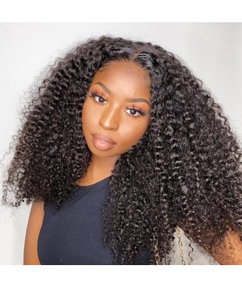 Front Lace 13x4 "Kinky Curly Dark Brown Faites des économies