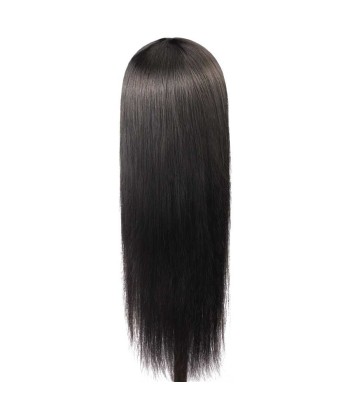 Natural wig with dark brown rare bangs Livraison rapide