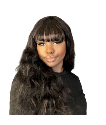 Natural wig with body wave dark brown des créatures d'habitude