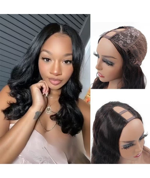 U-Part Body Wave Dark Brun wig français