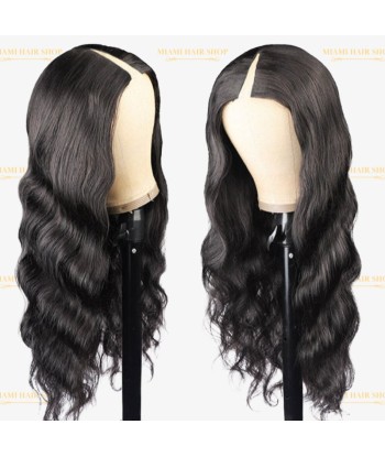 V-Part Body Wave Dark Brun wig s'inspire de l'anatomie humaine