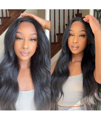 V-Part Body Wave Dark Brun wig s'inspire de l'anatomie humaine