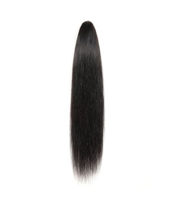 Black ponytail ponytail with natural pliers Remy Hair Straight paiement sécurisé