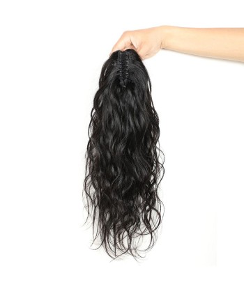 Black ponytail ponytail with natural pliers Remy hair body wave la chaussure