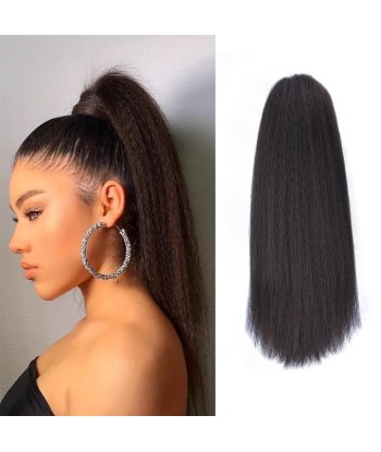 Black ponytail ponytail with natural pliers Remy hair yaki straight acheter