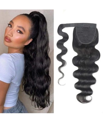 Horseshoe ponytail black magic ribbon Remy Hair Body Wave rembourrage situé sous