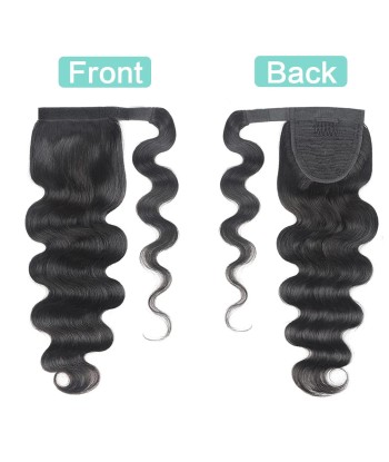 Horseshoe ponytail black magic ribbon Remy Hair Body Wave rembourrage situé sous