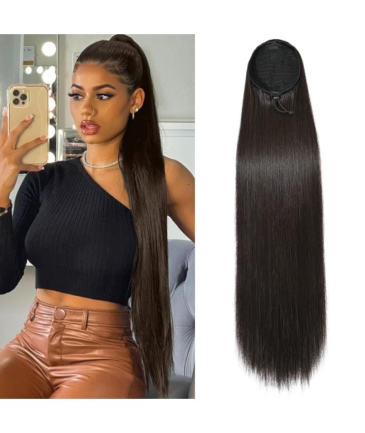 Black ponytail ponytail to Remy Hair Straight cord Toutes les collections ici