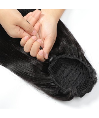 Black ponytail ponytail to Remy Hair Straight cord Toutes les collections ici