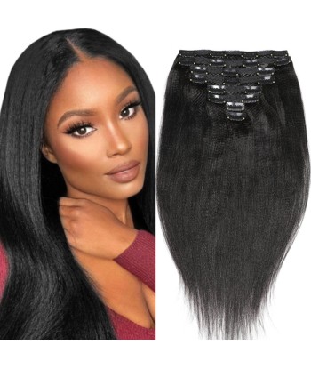 Black Yaki Straight clip extensions shop