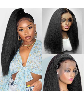 Wig wig Wig 5x5 Hair Yaki Straight - 150% density - Natural texture Comparez et commandez 