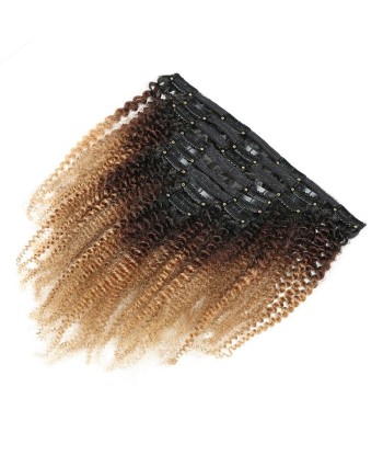 Estensioni del kit con clip di cioccolato bionda ricci afro 120 GR Ombra marrone Economisez 