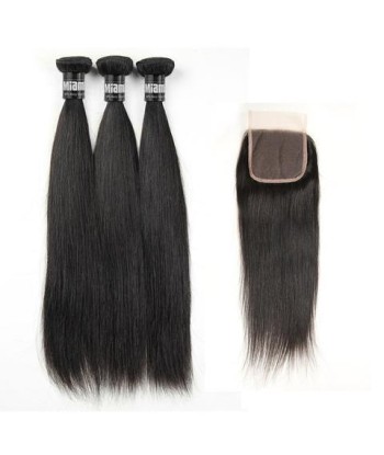 3 Paquets de Tissage  + Closure Straight Economisez 