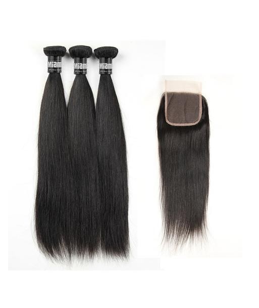 3 Paquets de Tissage  + Closure Straight Economisez 