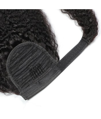 Queue de cheval Ponytail  Noir Ruban Magique Remy Hair Kinky Straight suggérées chez