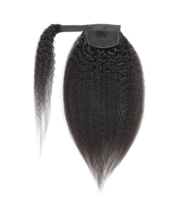 Queue de cheval Ponytail  Noir Ruban Magique Remy Hair Kinky Straight suggérées chez