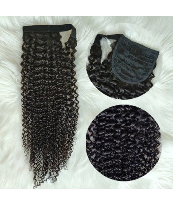 Queue de cheval Ponytail  Noir Ruban Magique Remy Hair  Afro Curly du meilleur 