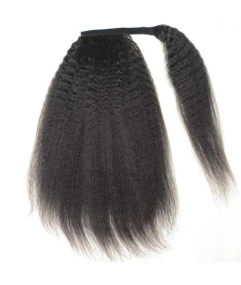 Queue de cheval Ponytail  Noir Ruban Magique Remy Hair Kinky Straight suggérées chez