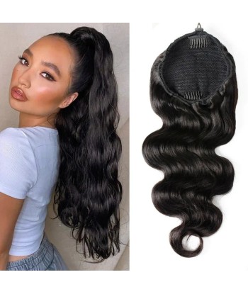 Queue de cheval Ponytail  Noir A Cordon Remy Hair Body Wave en ligne