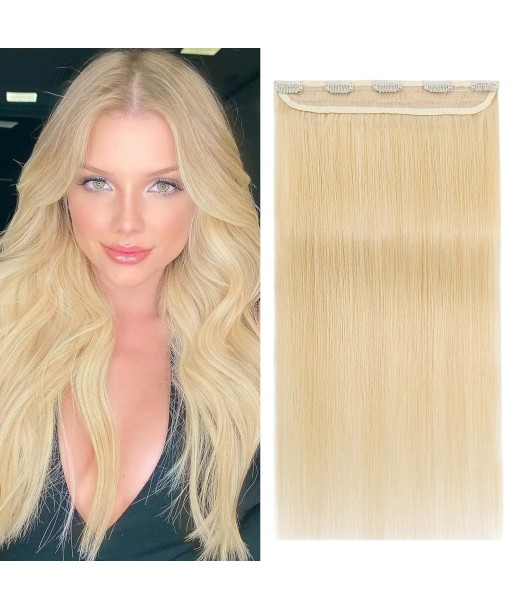 Extension à Clips Straight Blond Platine Mono Bande Maxi Volume les muscles