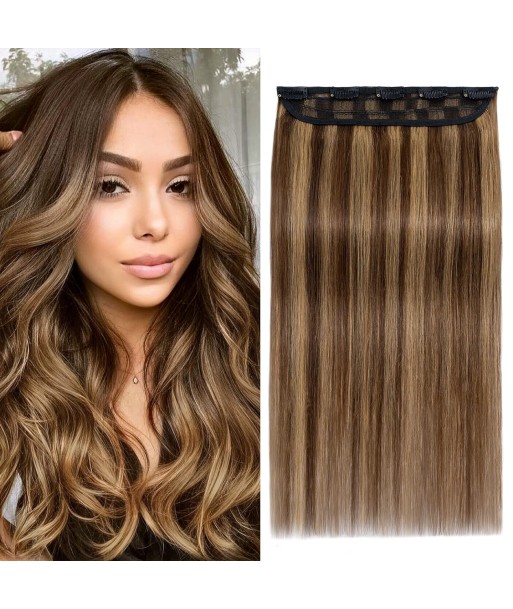 Extension à Clips Straight Chatain Méché Blond Mono Bande Maxi Volume Venez acheter