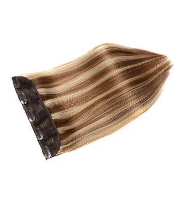 Extension à Clips Straight Chatain Méché Blond Mono Bande Maxi Volume Venez acheter