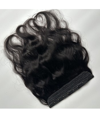 Extension à Clips Natural Wavy Noir Mono Bande Maxi Volume Pour