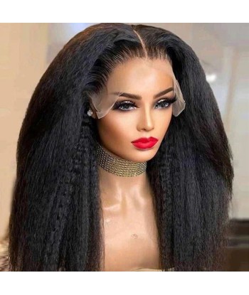 Perruque Lace Wig 5x5 Cheveux Yaki Straight - Densité 150% - Texture Naturelle Véritable concentré