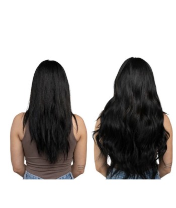 Extensiones de clip rectos negros 120 gr en linge