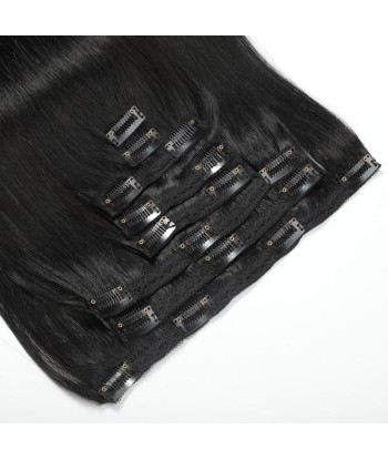 Extensiones de clip rectos negros 120 gr en linge