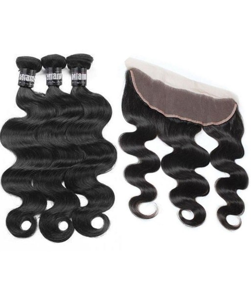 3 Paquets de Tissage + Lace Frontal Body Wave 13x4 la livraison gratuite