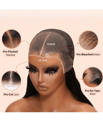 Bobo Wig Front Lace 13x4" Raide Brun Foncé s'inspire de l'anatomie humaine