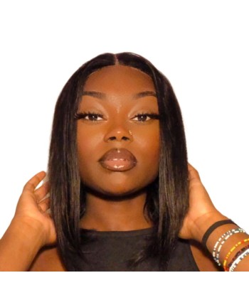 Bobo Wig T-Lace Straight Brun Foncé la chaussure