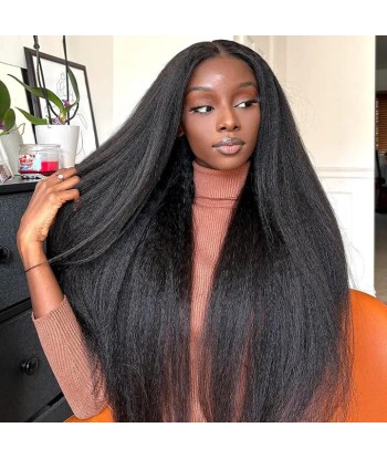 Vente Privée : Prédécoupé Front lace 13x4" Afro Yaki Texture Brun Foncé « prêt-à-porter » Paris Déstockage Promo