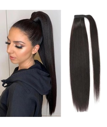 Queue de cheval Ponytail  Noir Ruban Magique Remy Hair Straight Voir les baskets