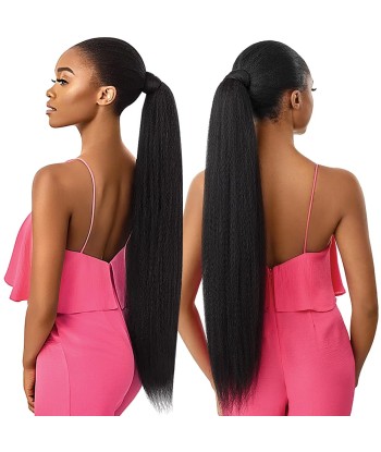 Queue de cheval Ponytail  Noir Ruban Magique Remy Hair Yaki Straight ou a consommer sur place