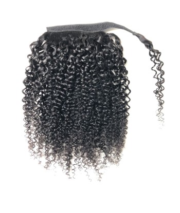 Queue de cheval Ponytail  Noir Ruban Magique Remy Hair Kinky Curly commande en ligne