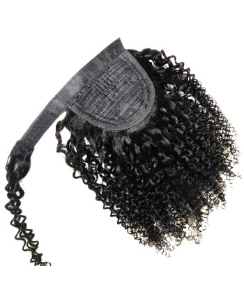 Queue de cheval Ponytail  Noir Ruban Magique Remy Hair Kinky Curly commande en ligne