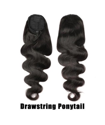 Queue de cheval Ponytail  Noir A Cordon Remy Hair Body Wave pas cher chine