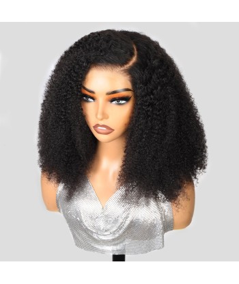 5x5 HD Lace Closure Wig Kinky Curly Sans Colle Amélioration de cerveau avec