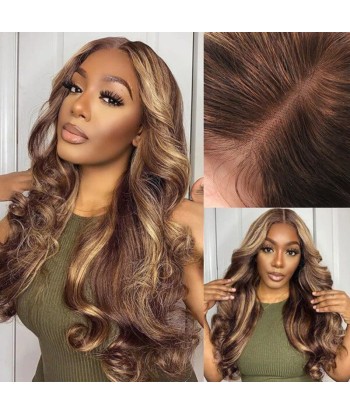 Perruque Body Wave Chatain Méché Blond Sans Colle Pré-Coupée vente chaude votre 